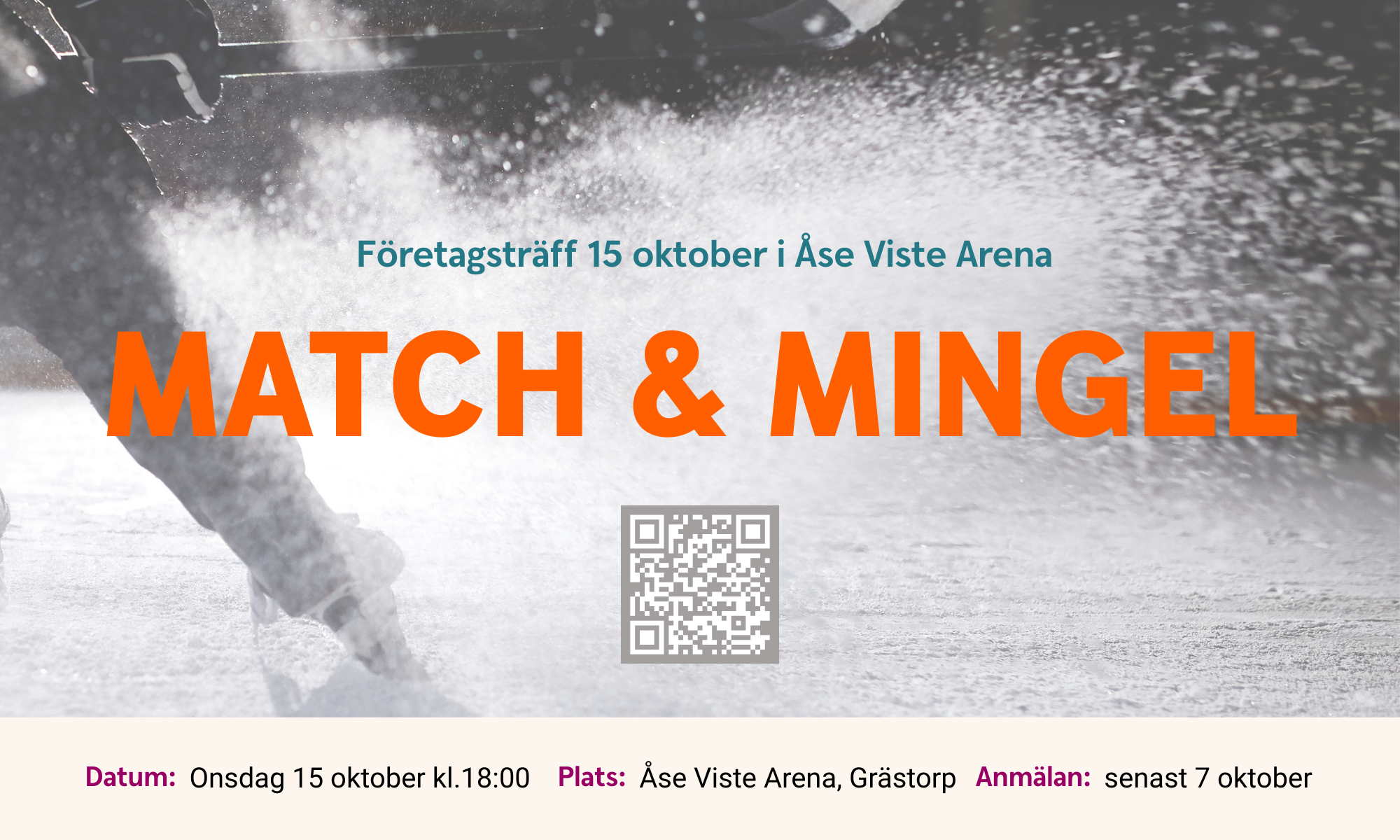 Person som spelar hockey - event match & mingel 15 okt
